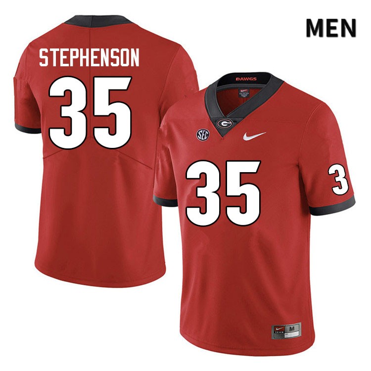 Georgia Bulldogs Men's Lorenzo Stephenson #35 Red Anniversary Stitched College UGA Football Jersey 23ST012XC